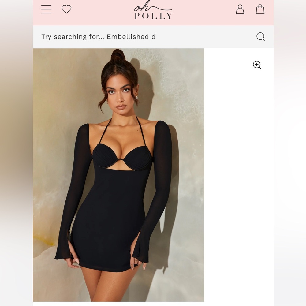 Oh Polly Black Mini Dress